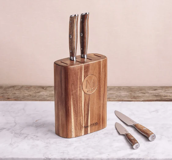 Mauviel 1830 Acacia Wood Knife Block - 4 slots - Image 2