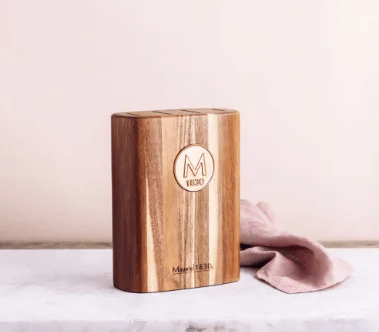 Mauviel 1830 Acacia Wood Knife Block - 4 slots - Image 3