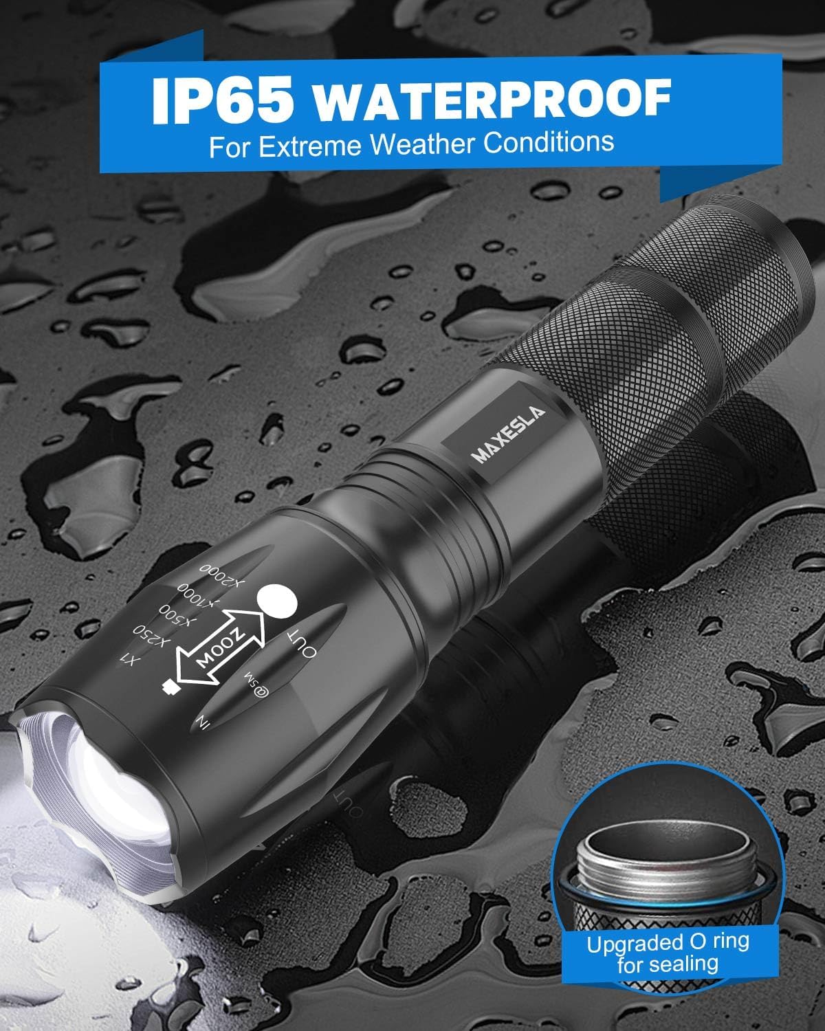 Maxesla FAGORY LED Torch 2000 Lumens - 2 Pack - Image 7