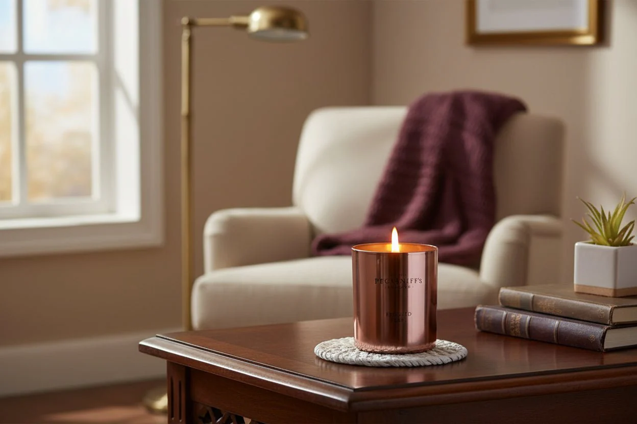 Pecksniffs Bronzed Pearl Scented Candle - 1 Wick (198g) - Image 2