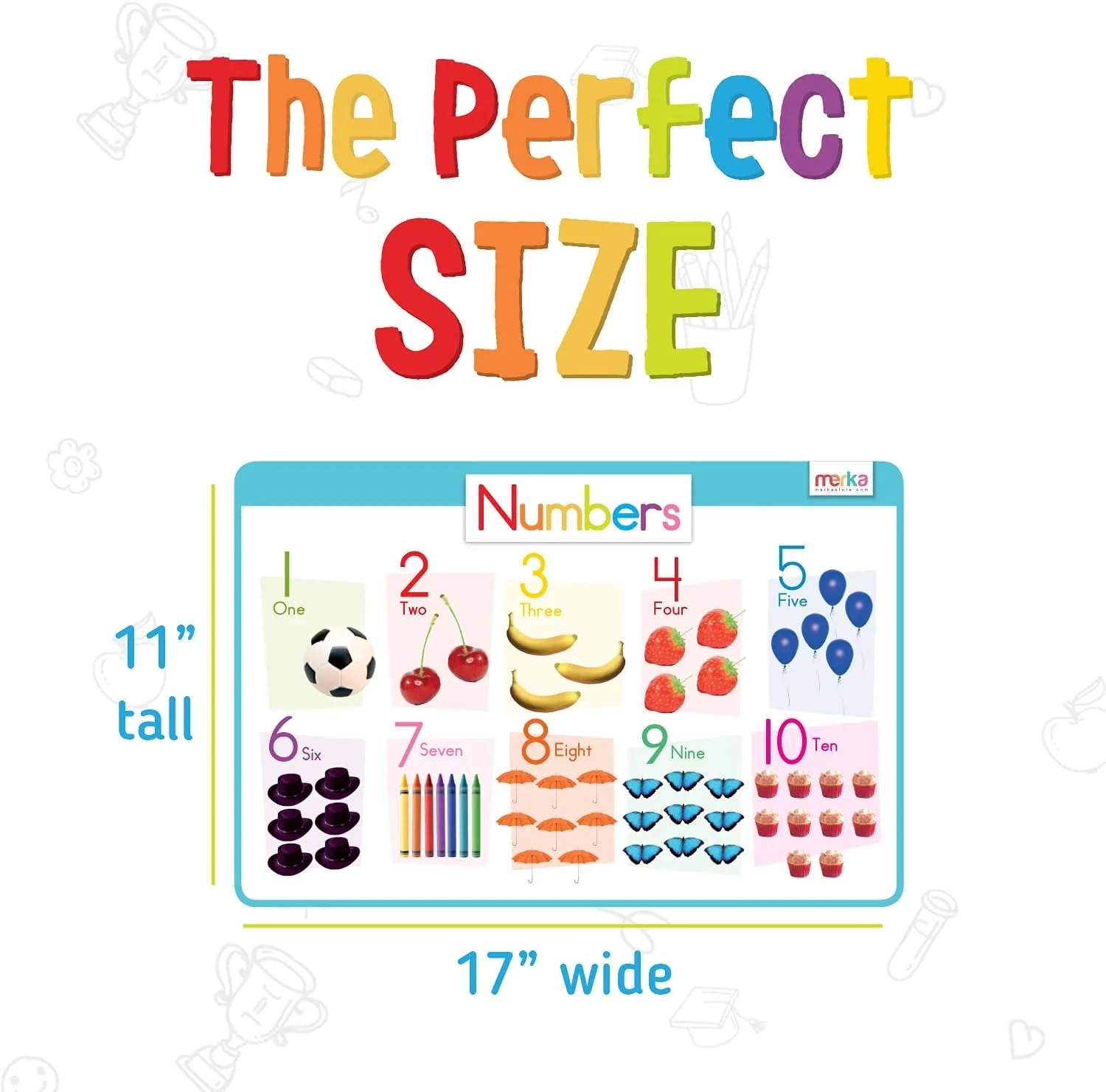 Merka Educational Kids Placemats - 4 pack - Image 2