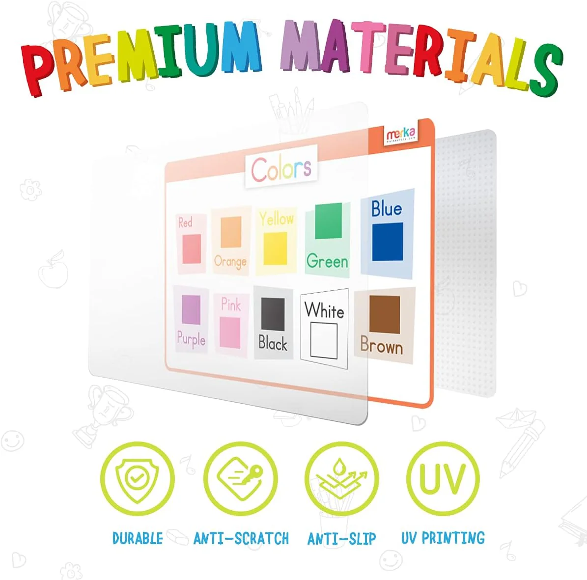 Merka Educational Kids Placemats - 4 pack - Image 5