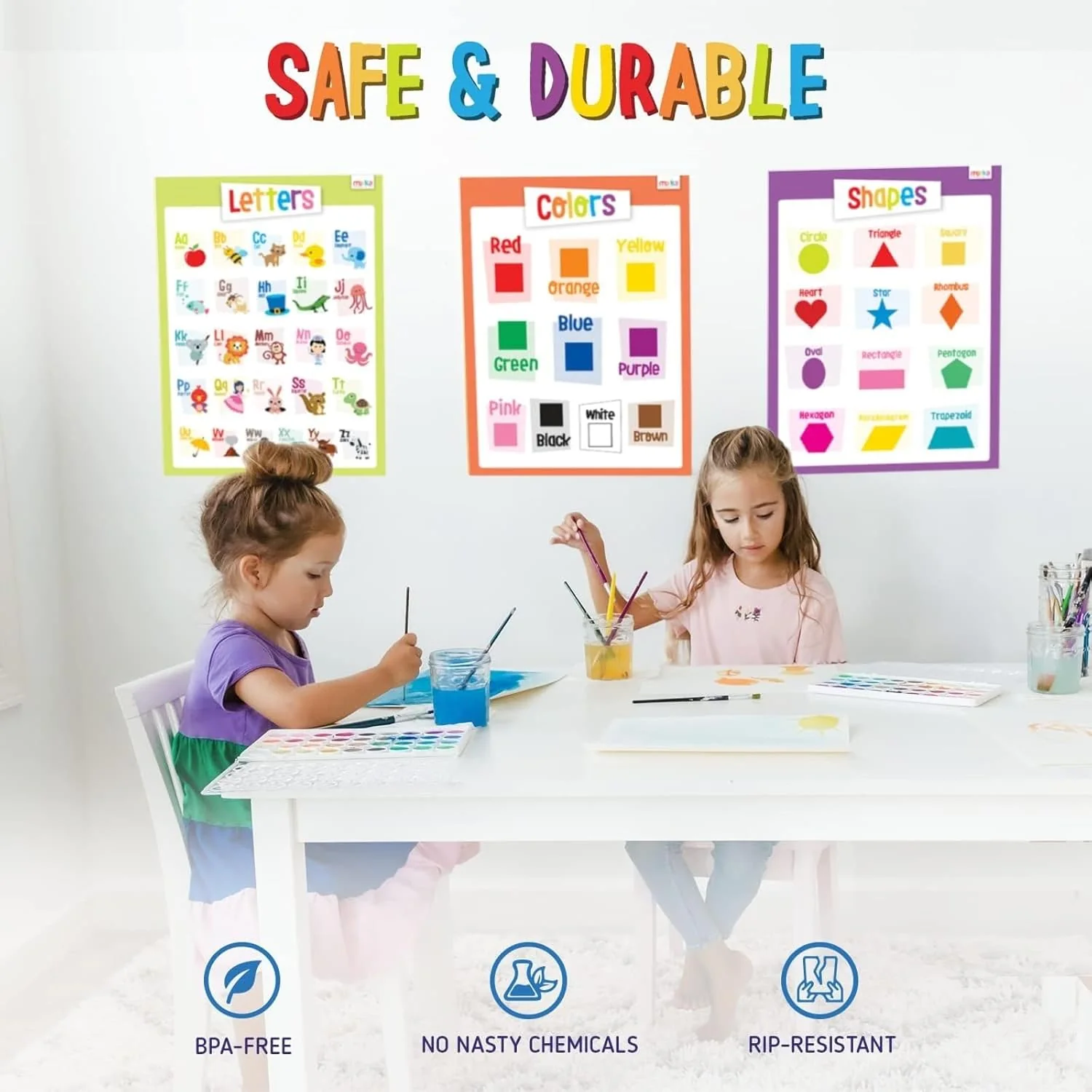 Merka Toddler Learning Kit: Posters, Flashcards, Book and Stickers - 18M+ - Image 10