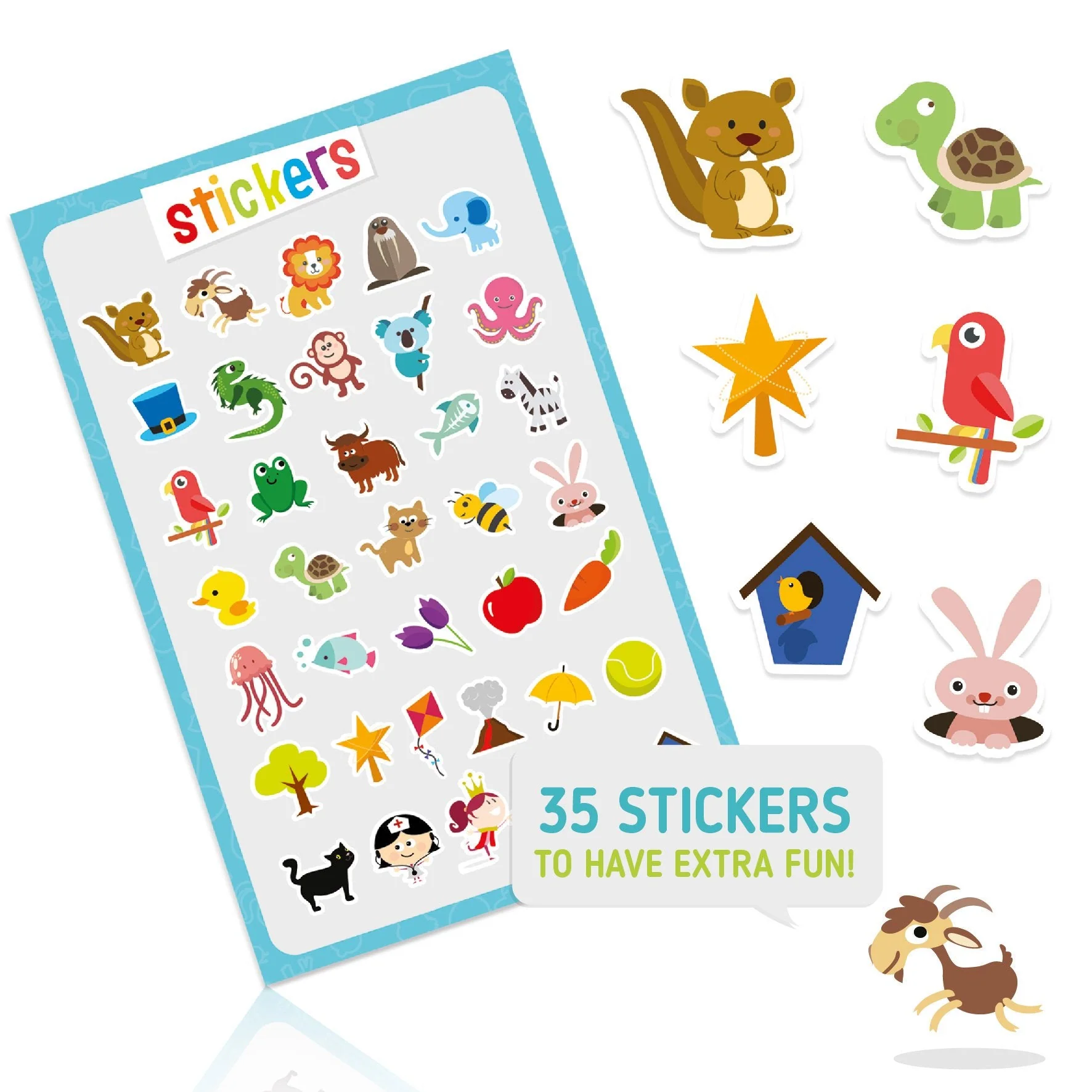 Merka Toddler Learning Kit: Posters, Flashcards, Book and Stickers - 18M+ - Image 2