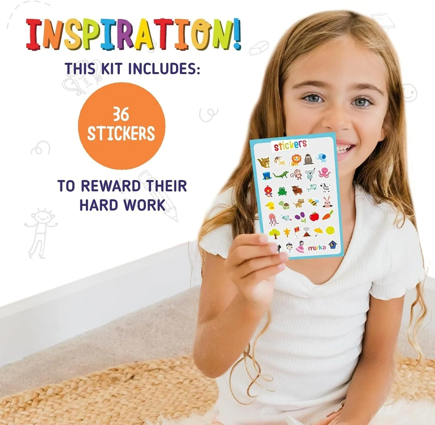 Merka Toddler Learning Kit: Posters, Flashcards, Book and Stickers - 18M+ - Image 9