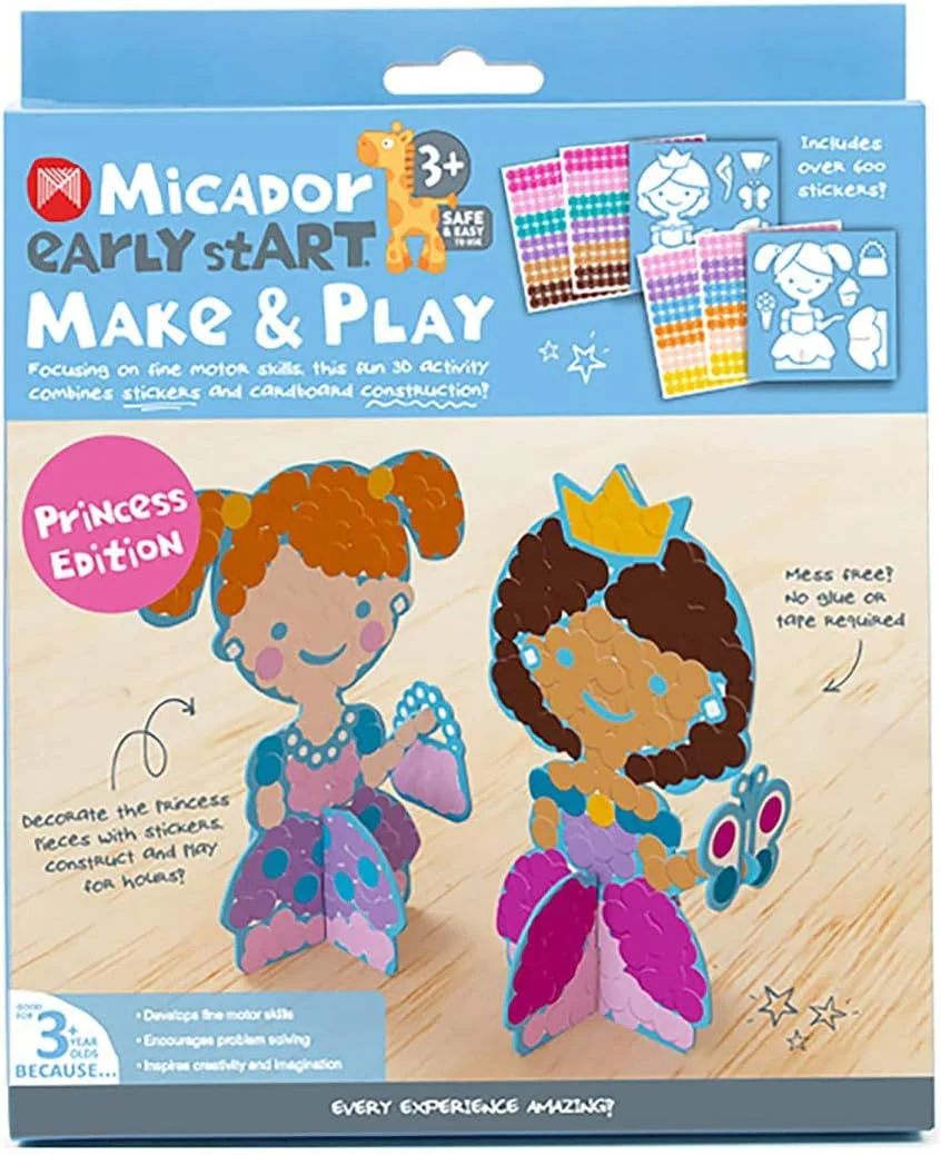 Micador early stART Make & Play Sticker Learning - Princess Edition (3+YRS) - Image 5