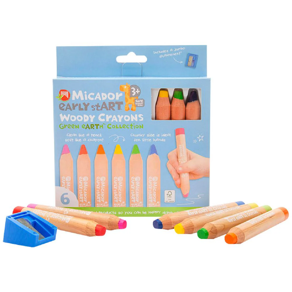 Micador early stART Woody Crayons - 6 Pack - Image 2