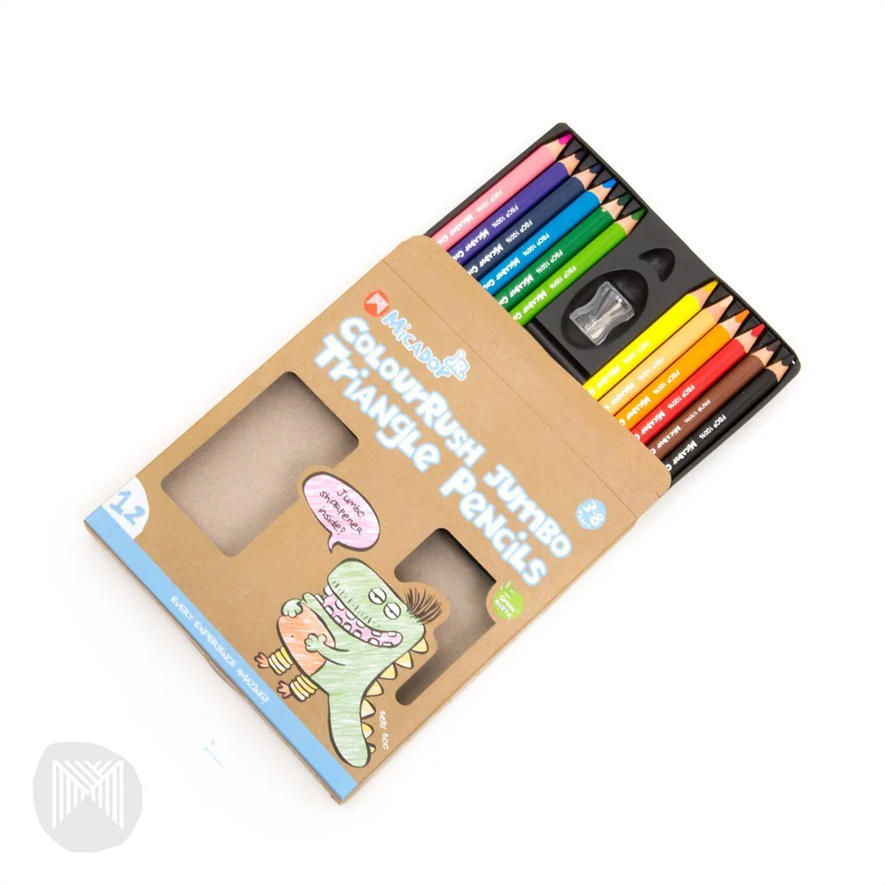 Micador Jumbo Triangle Pencils 12 Colours (3+YRS) - Image 2