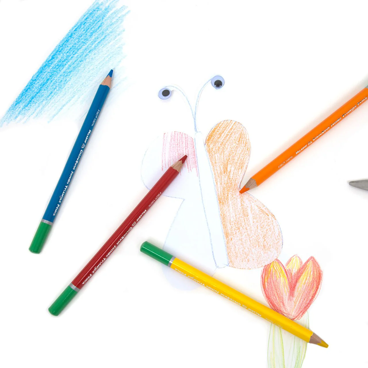 Micador Jumbo Triangle Pencils 12 Colours (3+YRS) - Image 4