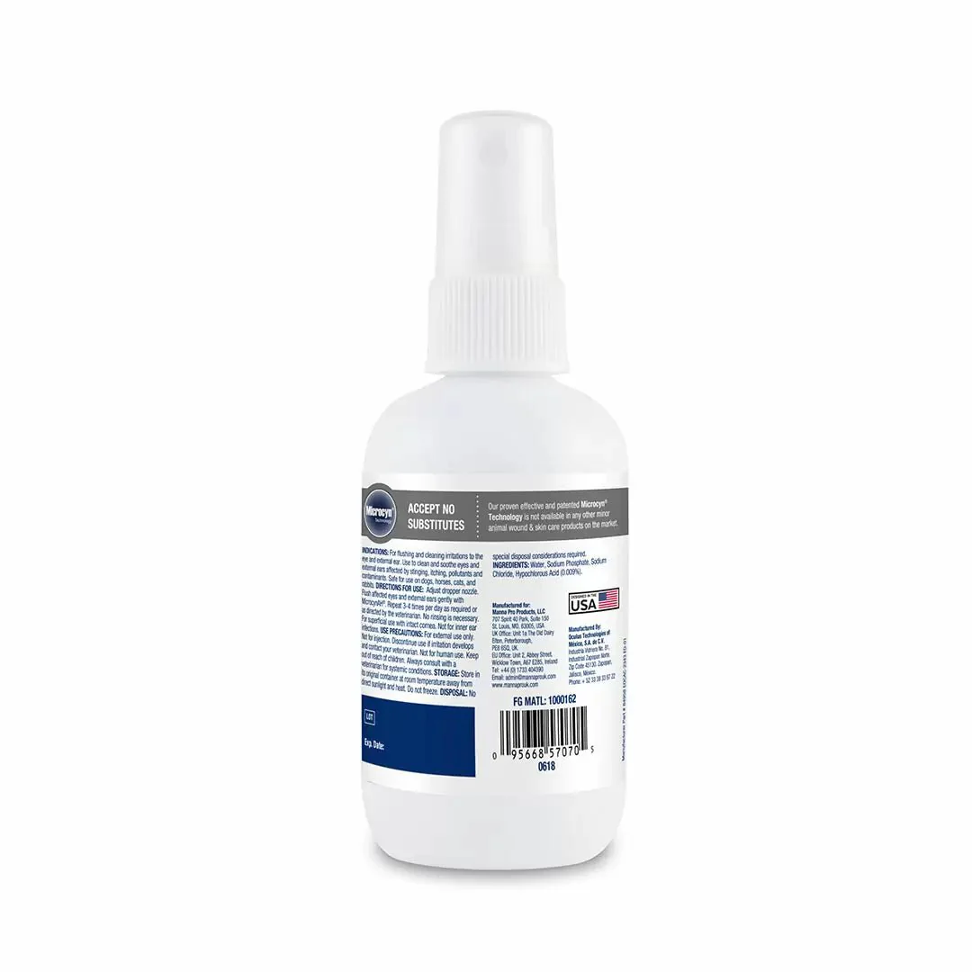 Microcyn AH Eye & Ear Wash, Cleaning & wound care for Pets - 89ml X3 - Image 2