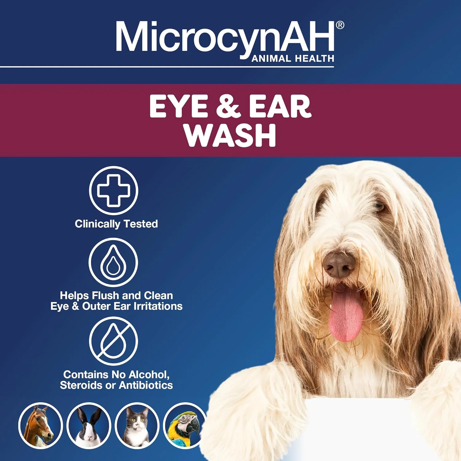 Microcyn AH Eye & Ear Wash, Cleaning & wound care for Pets - 89ml X3 - Image 5