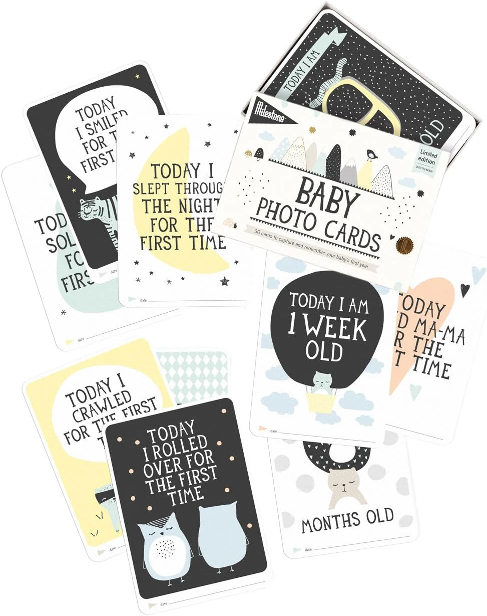 Milestone Over The Moon Baby Keepsake Cards - Image 4