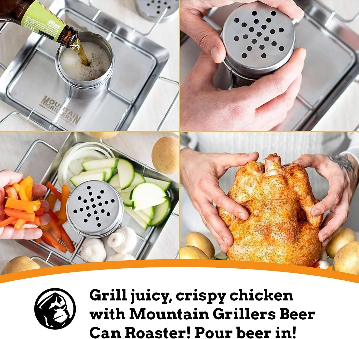MOUNTAIN GRILLERS Beer Can Chicken Roaster Stand - Image 3