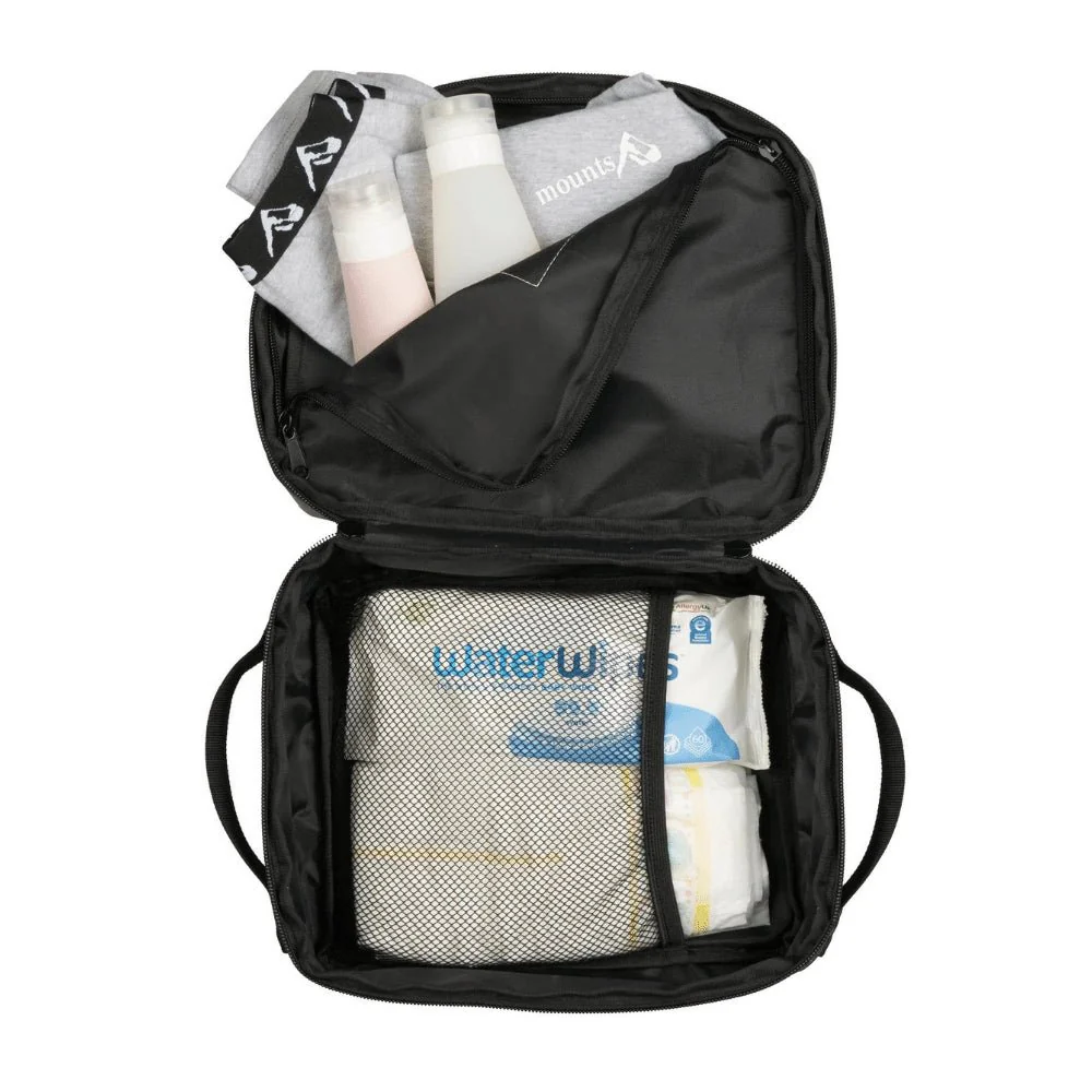 Mounts Diaper Duffle Bag: Splash Proof - Black - Image 4