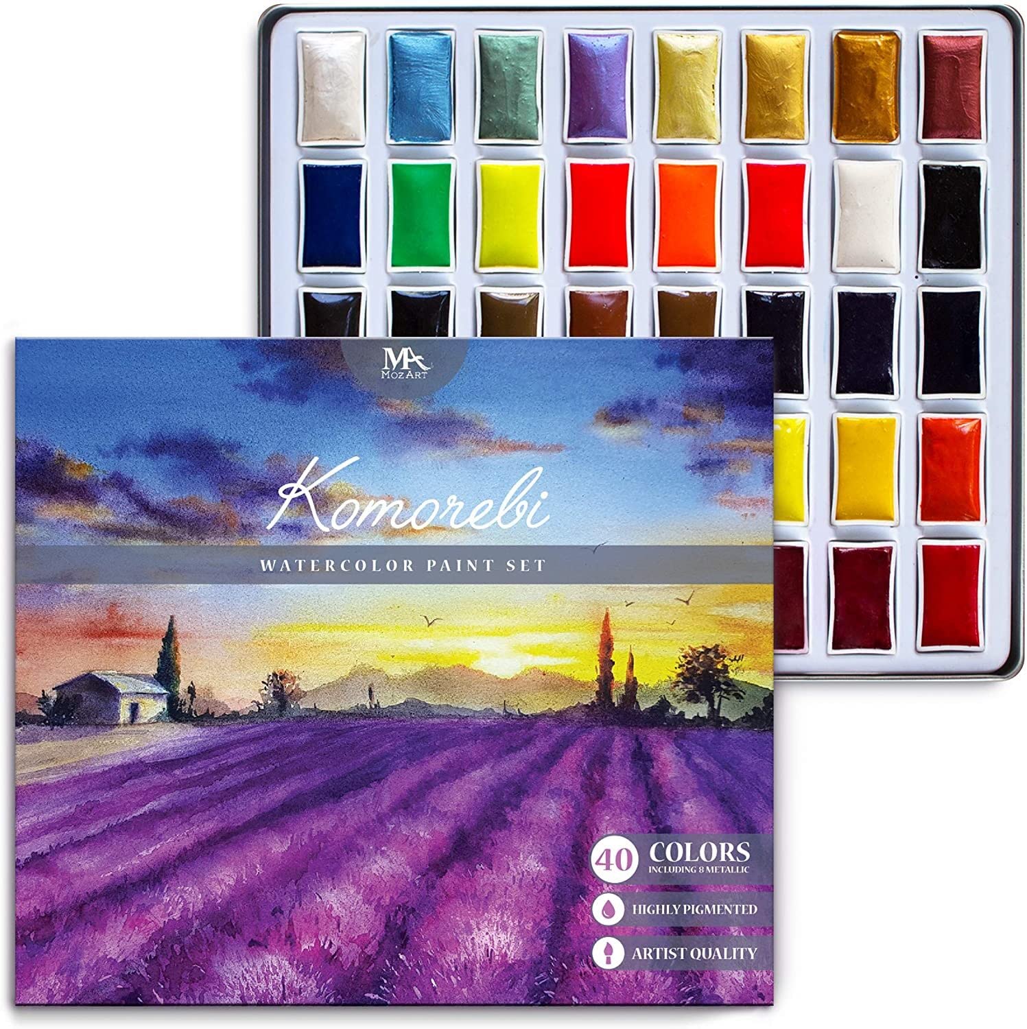 Mozart Japanese Komorebi Watercolour Paint Set - 40 colours