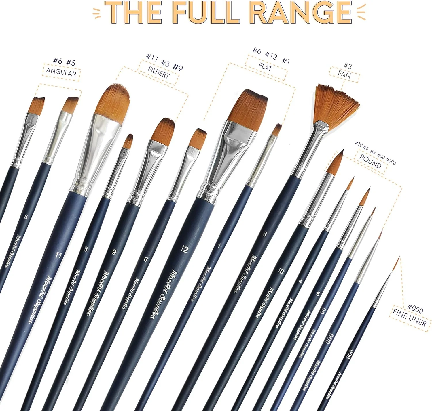 MozArt Supplies Paint Brushes Set - Image 2