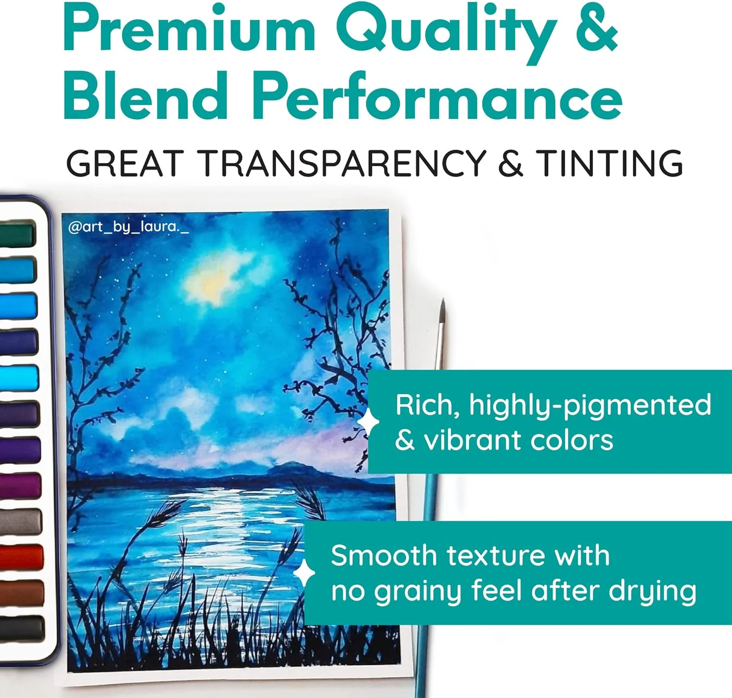Mozart Watercolour Paint Essential Set – 24 Colours - Image 4