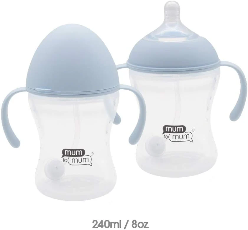 Mum to Mum - Wide Neck Dome PP Feeding Bottle - Blue - Image 3