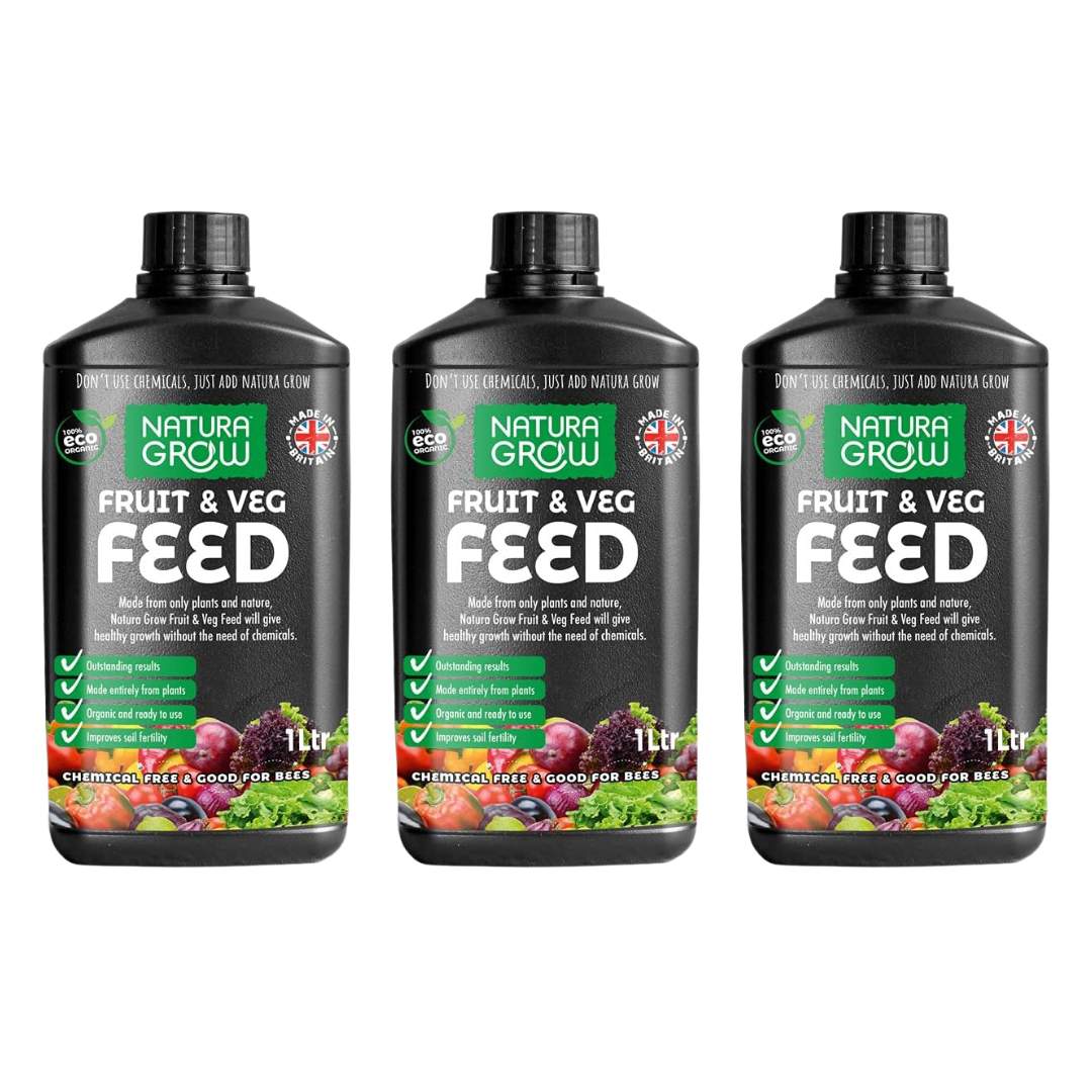NATURA GROW Fruit & Veg Feed - 1LTR X3