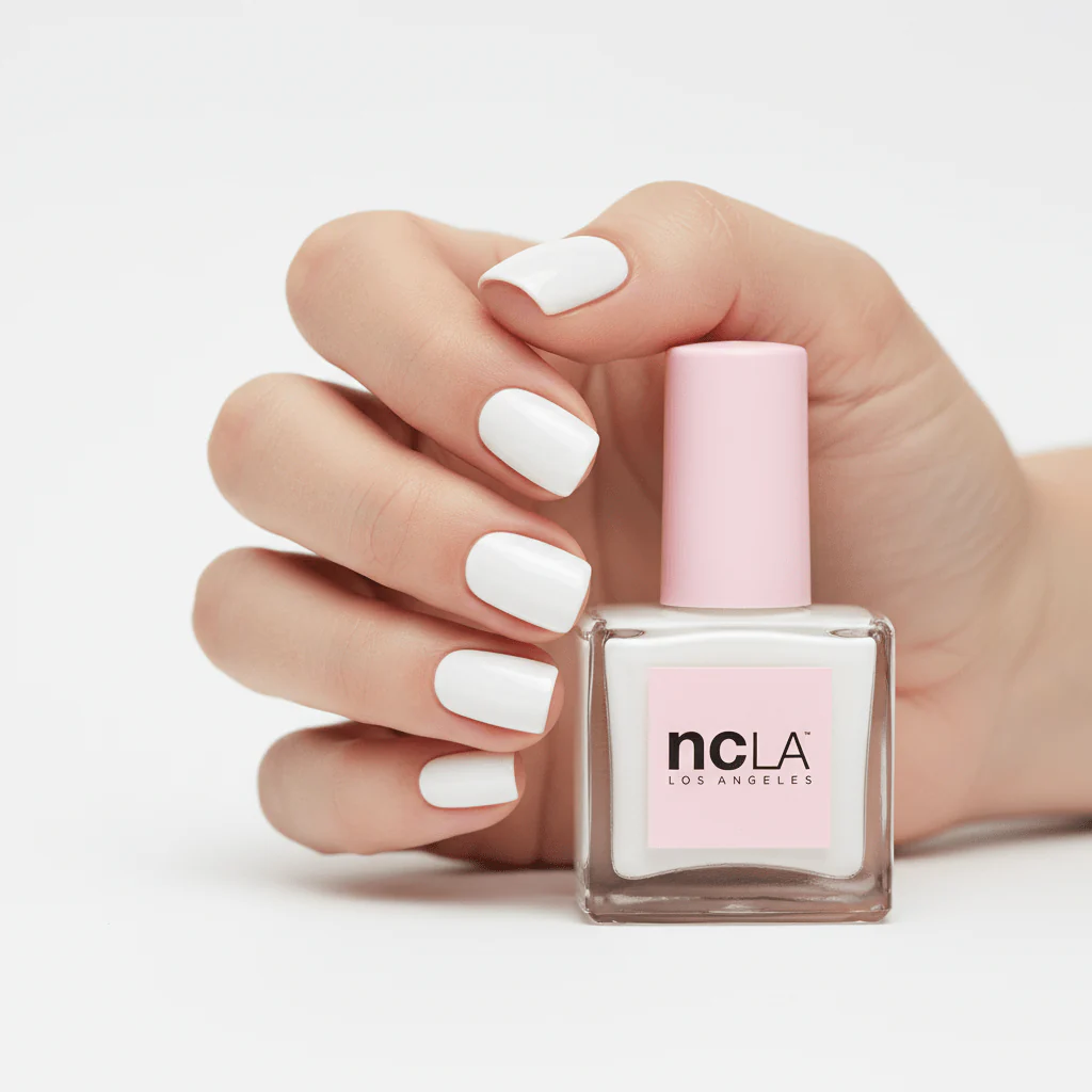 NCLA Los Angeles Fresh Linen White Nail Polish 13ml - Image 3