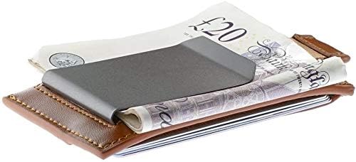 Oak & Steel - Tan Leather Card Holder & Money Clip - Image 2