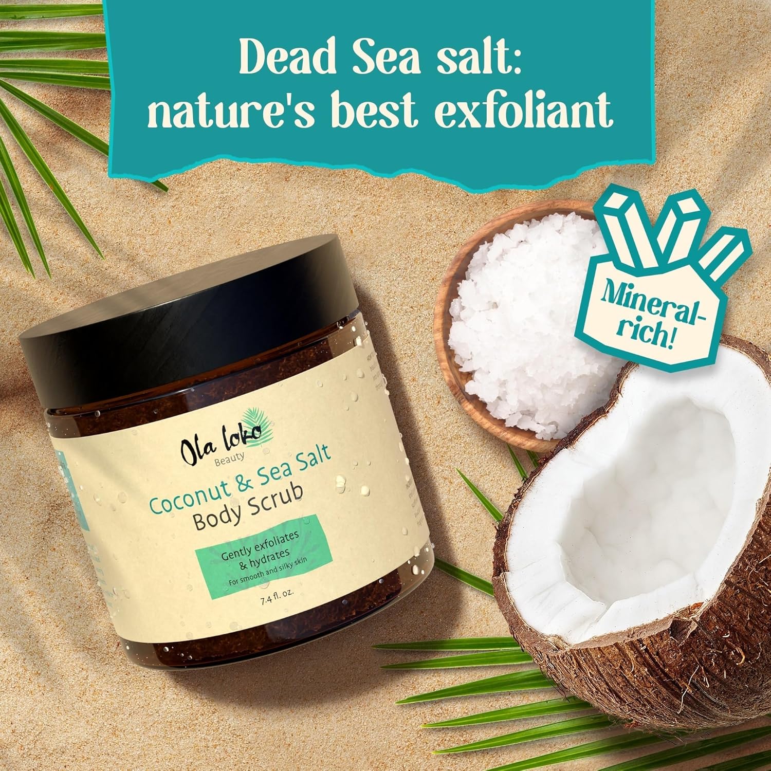 Ola Loko Coconut and Sea Salt Body Scrub - 220ml - Image 4