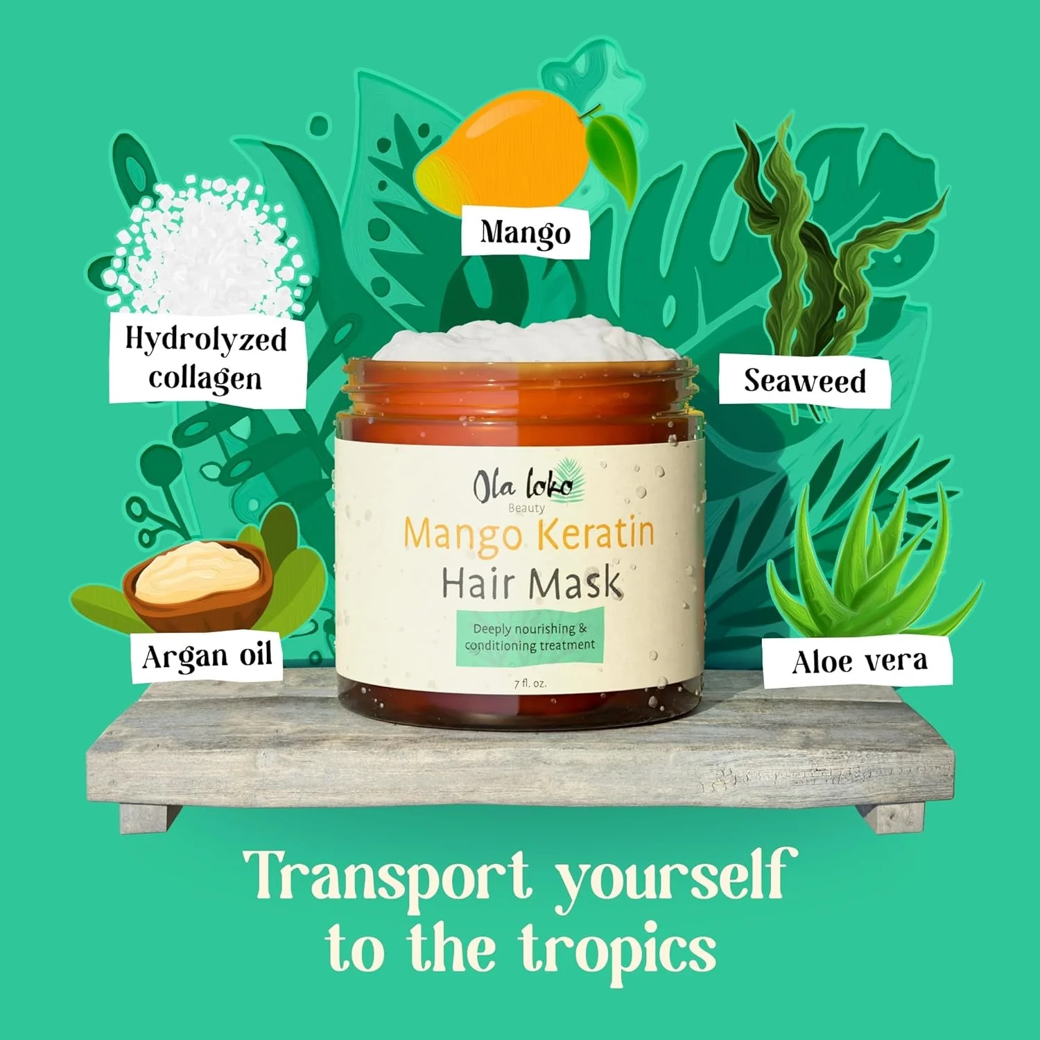 Ola Loko Mango Keratin Hair Mask - 200ml - Image 2