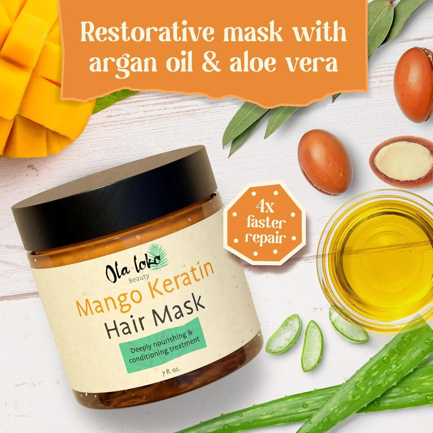 Ola Loko Mango Keratin Hair Mask - 200ml - Image 4