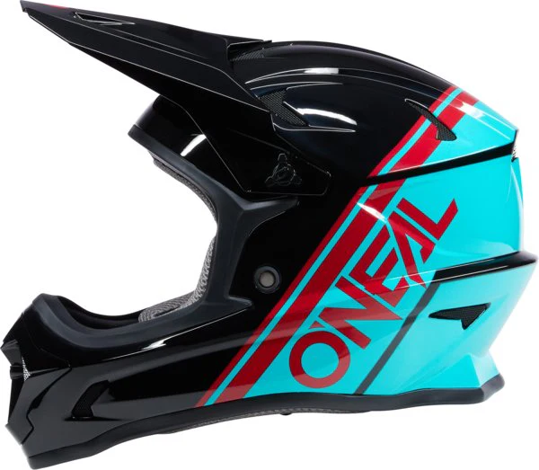 O'Neal Sonus Full Face Helmet in Black/Teal - Large (59-60cm) - Image 3