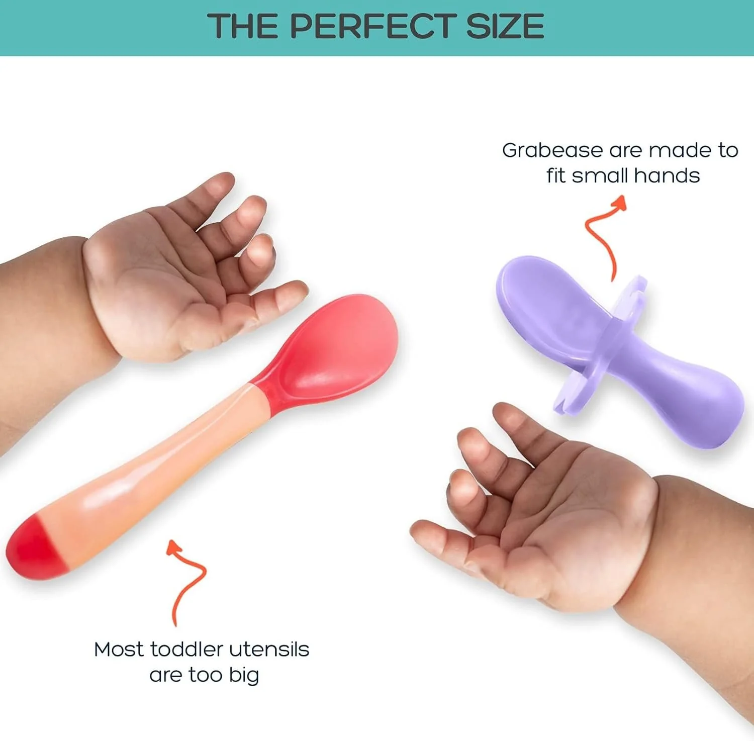 Grabease Silicone Baby Feeding Utensil Set - Purple - Image 6