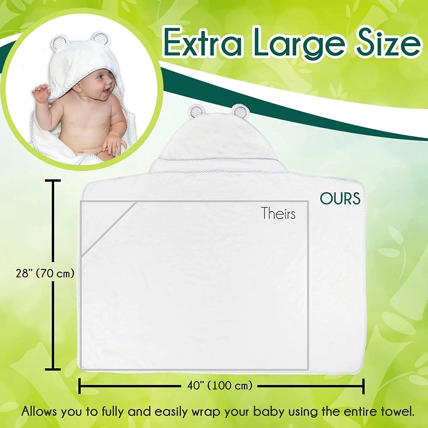 Organic Bamboo Hooded Baby Towel by Liname - Image 4