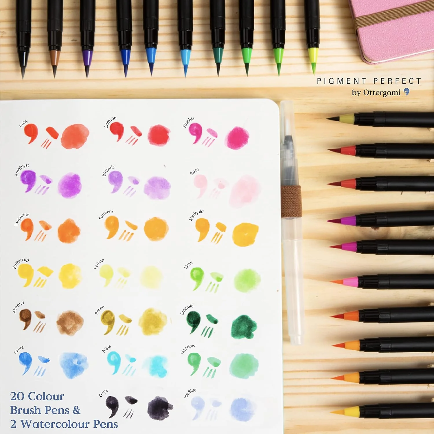 Ottergami Watercolour Brush Pens (20 Pack) - Image 4
