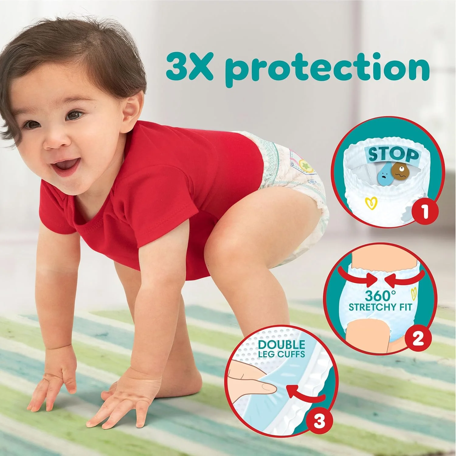 Pampers Baby Dry Pants Size 7 (48 Pants) - Image 2