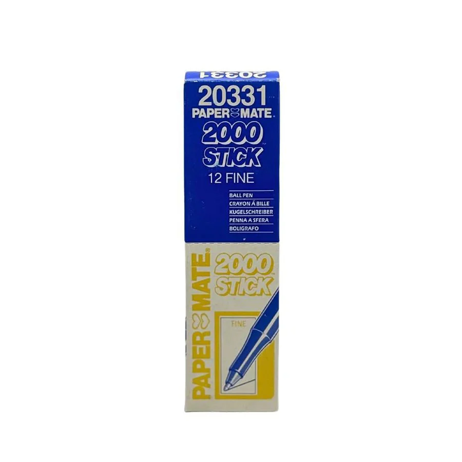 Paper Mate 2000 Stick Fine Ballpoint Pens - Bulk Pack 144 Pens (Blue) - Image 2