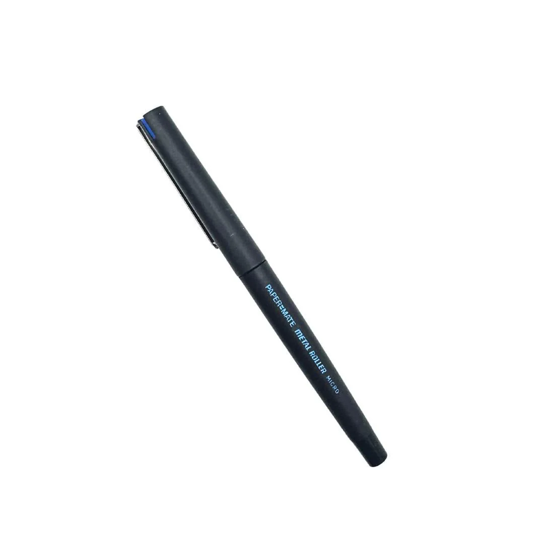 Paper Mate Metal Roller Pens - Blue (12 Pack) - Image 2