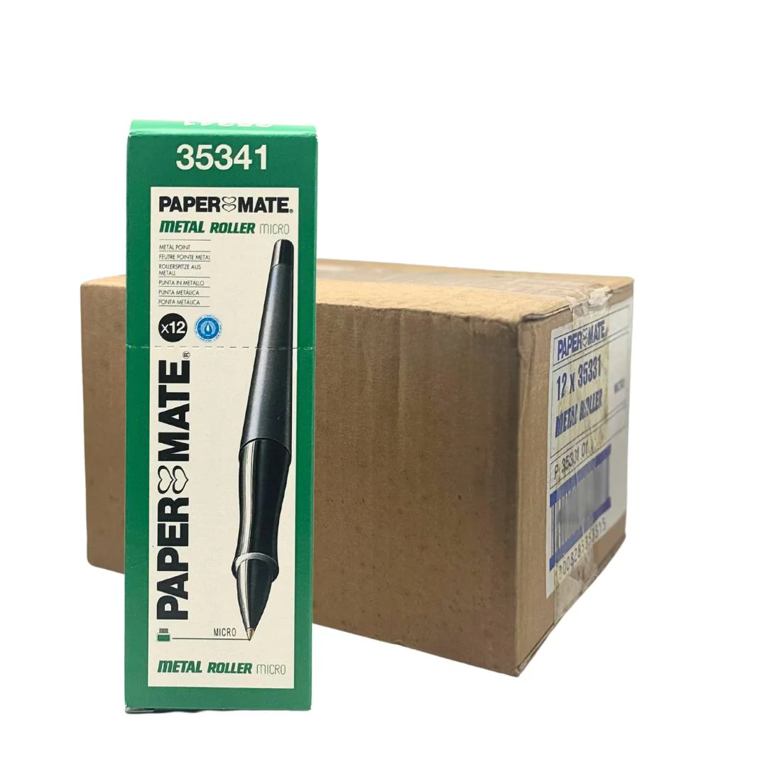 Paper Mate Metal Roller Pens - Bulk Pack 144 Pens (Green)