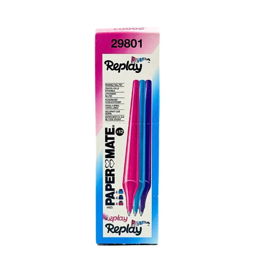 Paper Mate Replay Erasable Ballpoint Pens - Bulk Pack 144 Pens (3 Colours) - Image 3