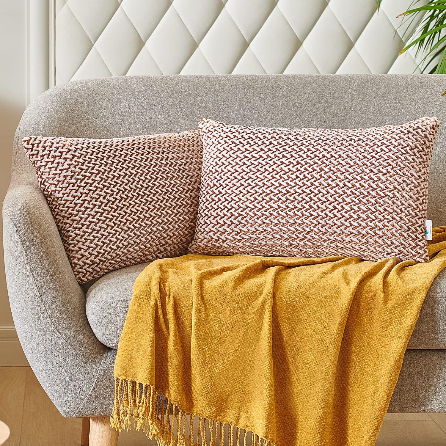 PAULEON Cushion Covers 2 Pack – 30x50 cm - Chocolate