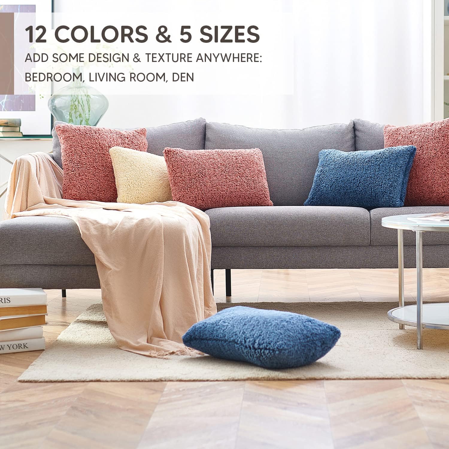 PAULEON Cushion Covers 2 Pack – 50x50 cm Classic Blue - Image 5