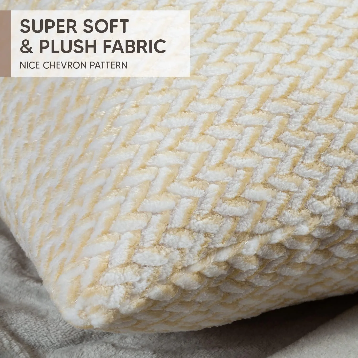 PAULEON Cushion Covers 2 Pack - 50x50cm Champagne - Image 3
