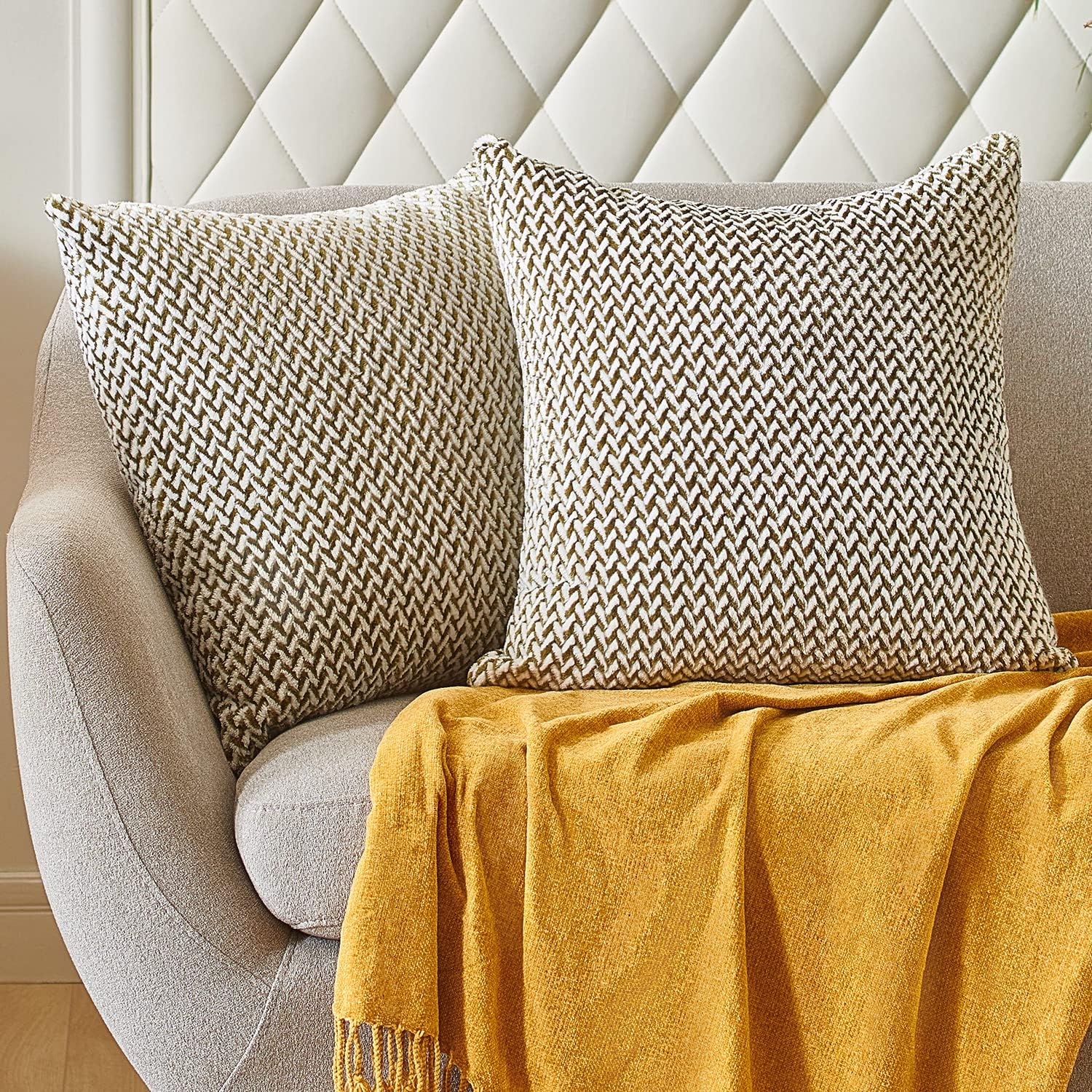 PAULEON Jacquard Cushion Covers 2 Pack - Various Colours - Image 13