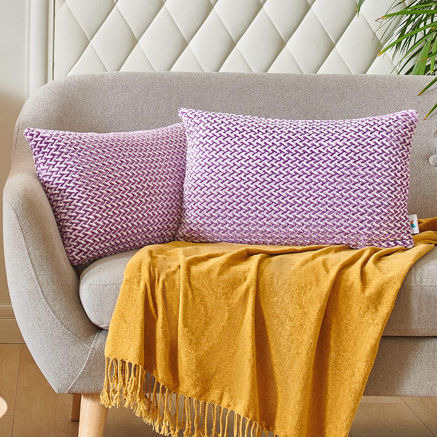 PAULEON Jacquard Cushion Covers 2 Pack - Various Colours - Image 18