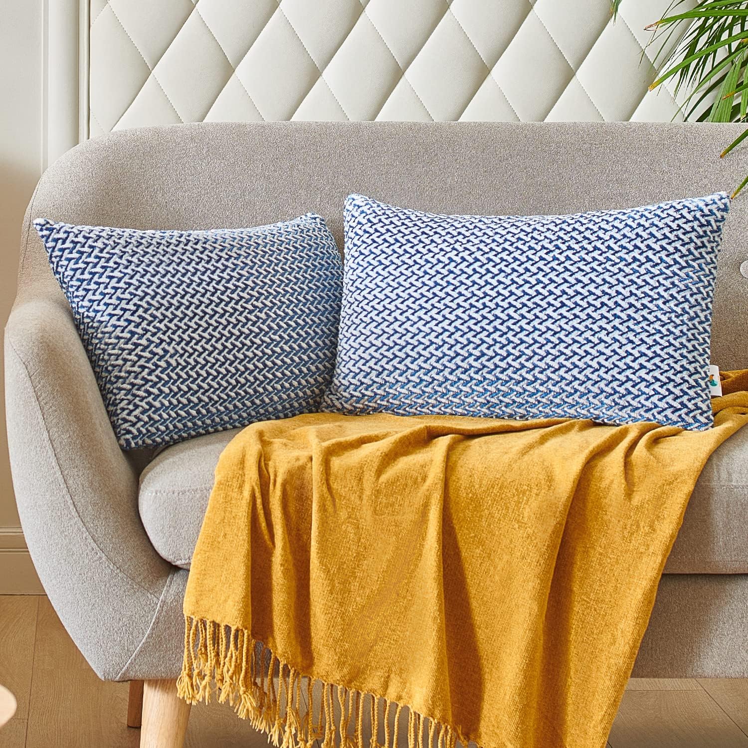 PAULEON Jacquard Cushion Covers 2 Pack - Various Colours - Image 22