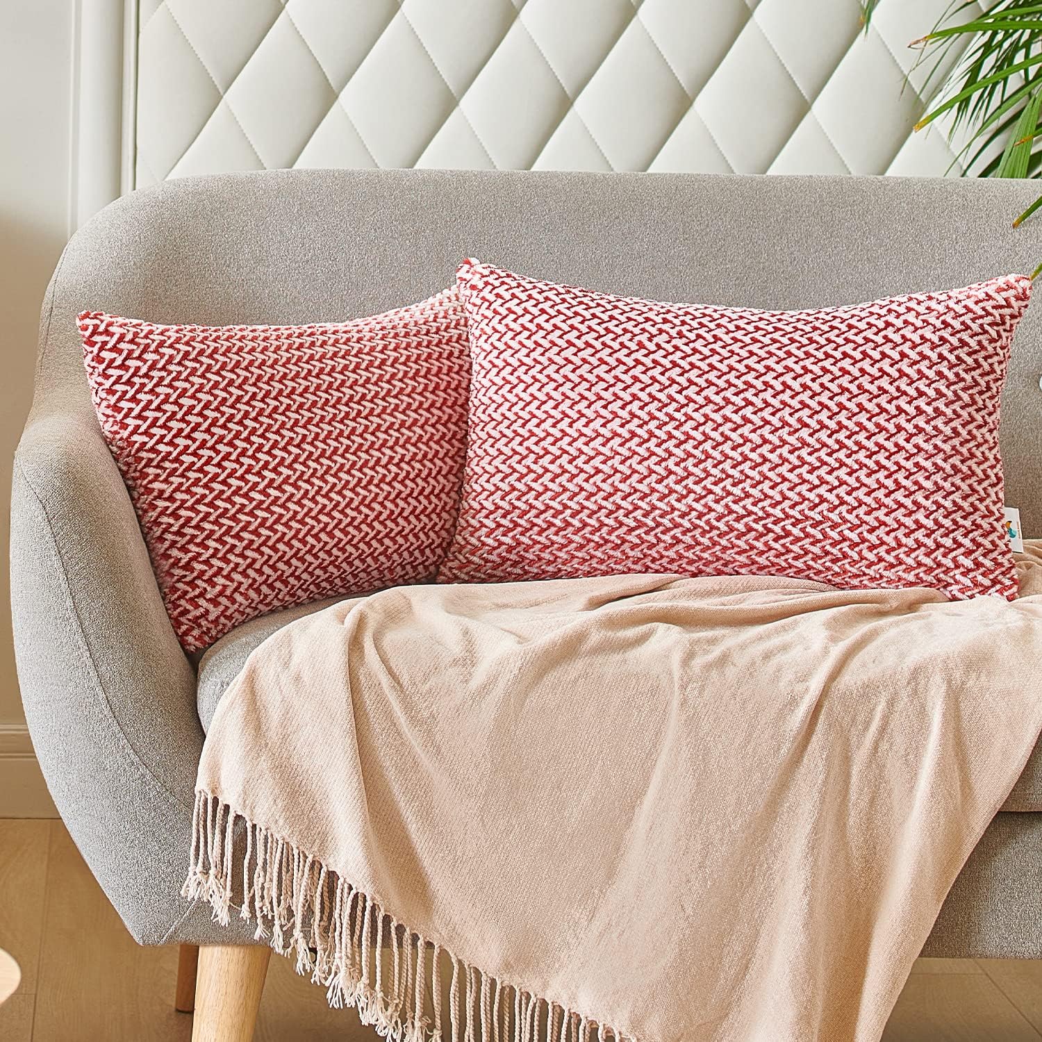 PAULEON Jacquard Cushion Covers 2 Pack - Various Colours - Image 23