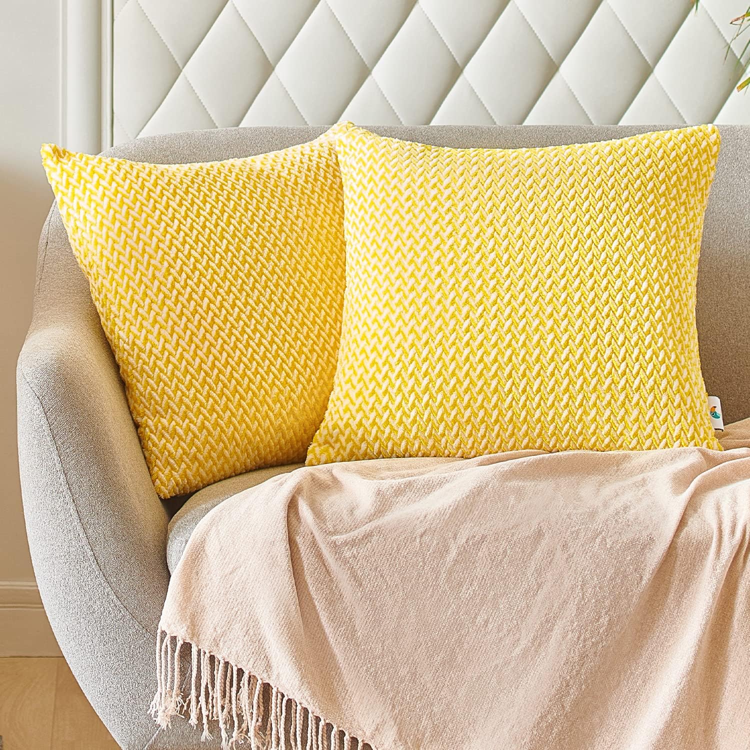 PAULEON Jacquard Cushion Covers 2 Pack - Various Colours - Image 29
