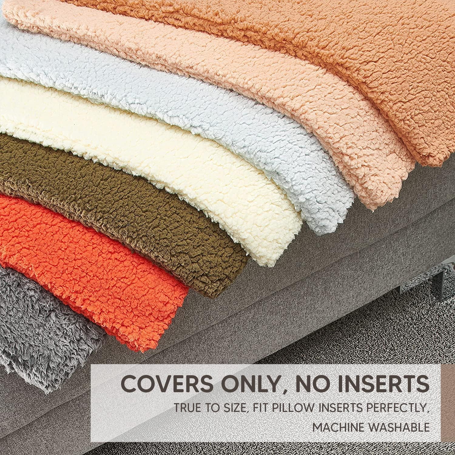 PAULEON Sherpa Cushion Covers 2 Pack - Various Colours - Image 12