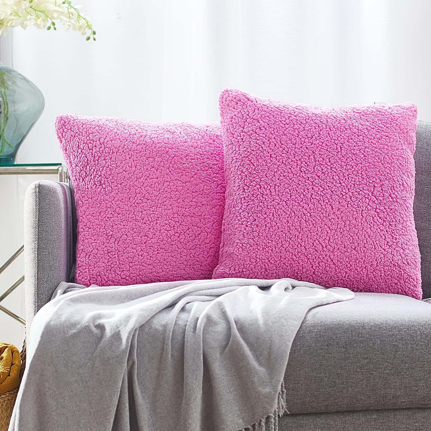 PAULEON Sherpa Cushion Covers 2 Pack - Various Colours - Image 18