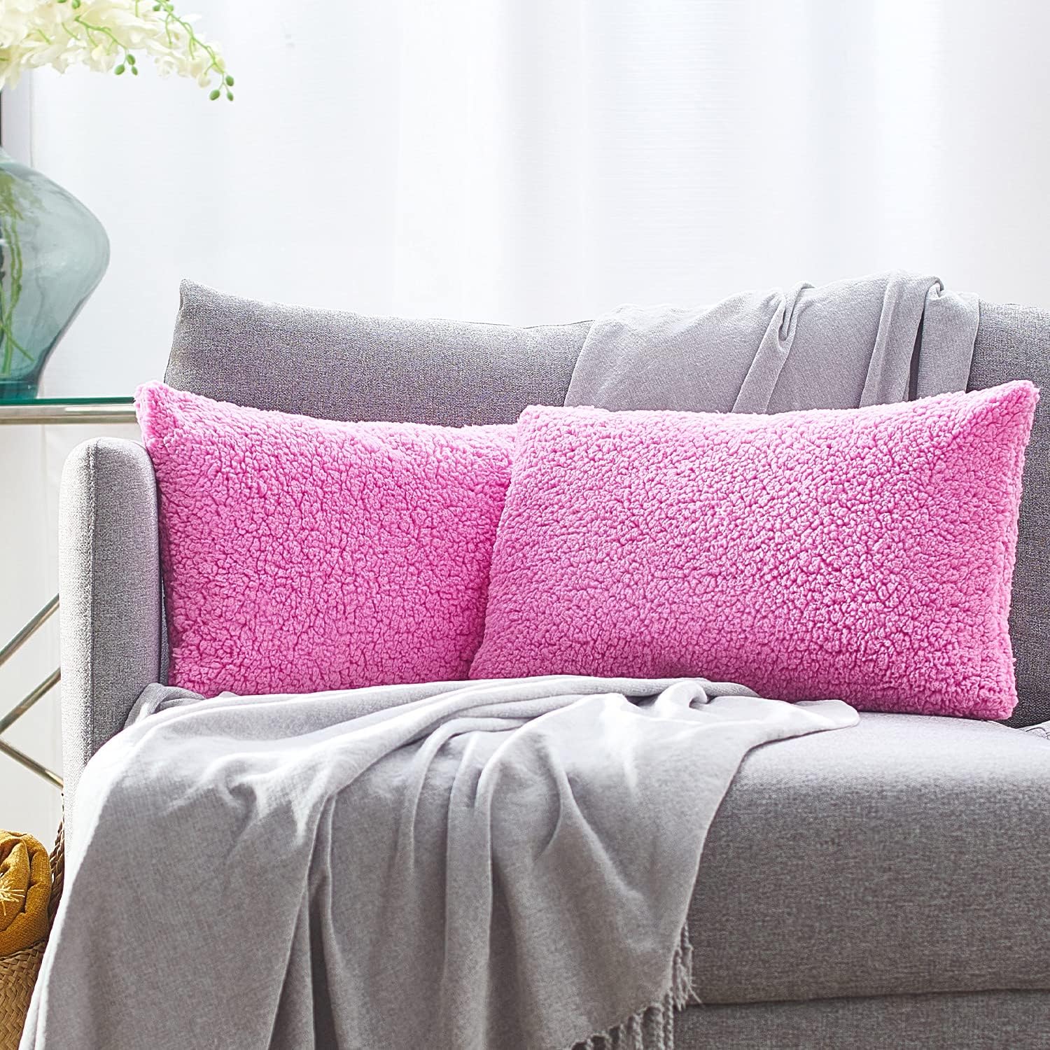 PAULEON Sherpa Cushion Covers 2 Pack - Various Colours - Image 4