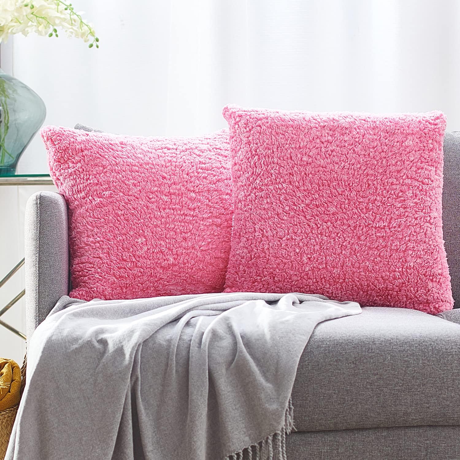 PAULEON Sherpa Cushion Covers 2 Pack - Various Colours - Image 5