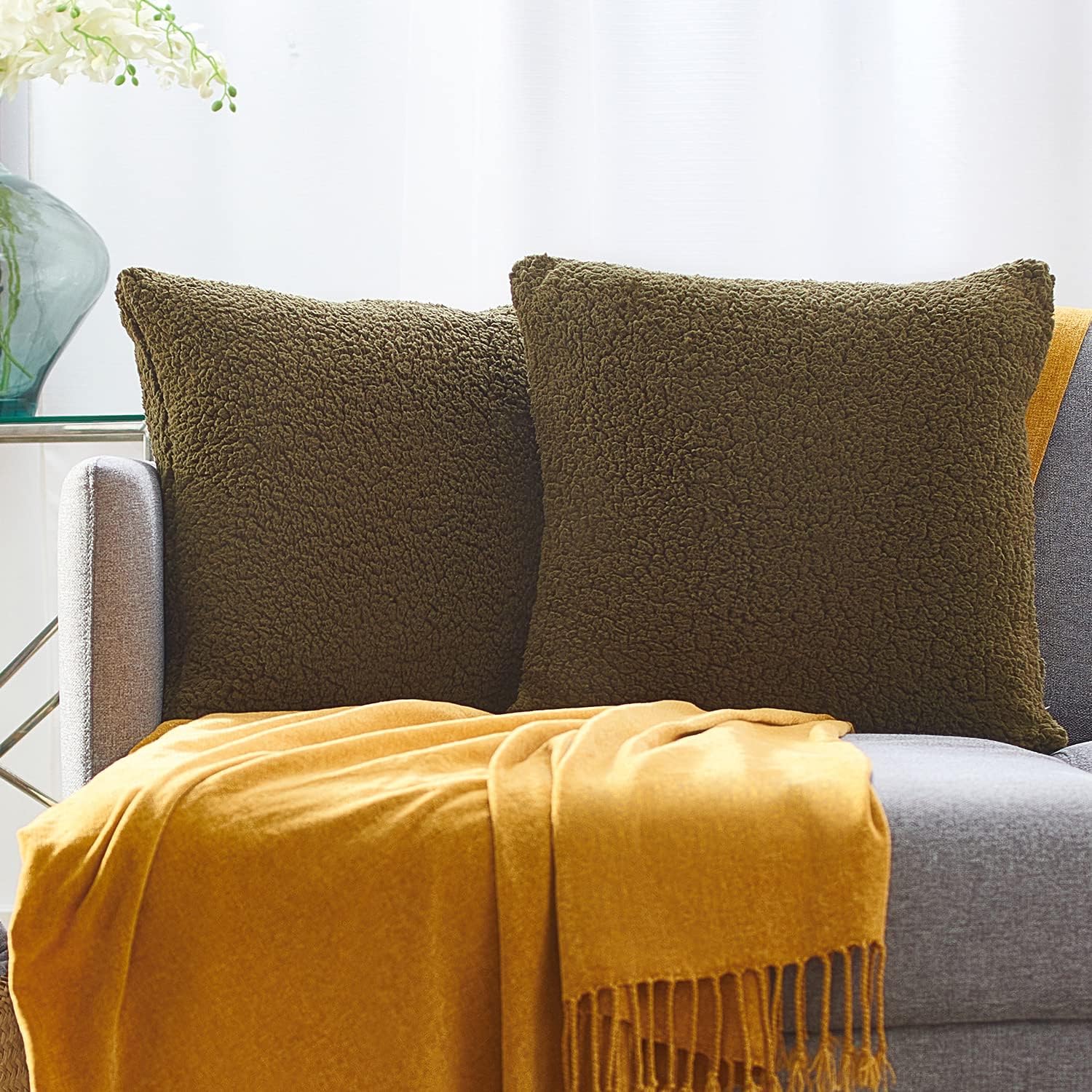 PAULEON Sherpa Cushion Covers 2 Pack - Various Colours - Image 9